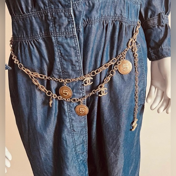 Authentic CHANEL B 13P No.5 CC Chain Belt/Necklace - Picture 12 of 16
